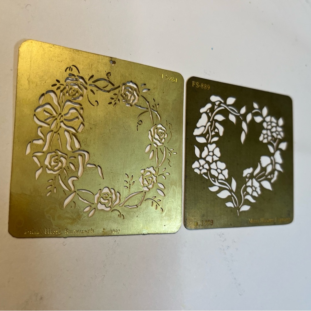 Floral metal stencils